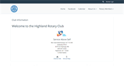 Desktop Screenshot of highlandrotaryclub.com