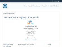 Tablet Screenshot of highlandrotaryclub.com
